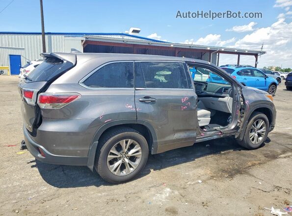 5TDBKRFH3GS340402 2016 TOYOTA HIGHLANDER Gray Tył prawy