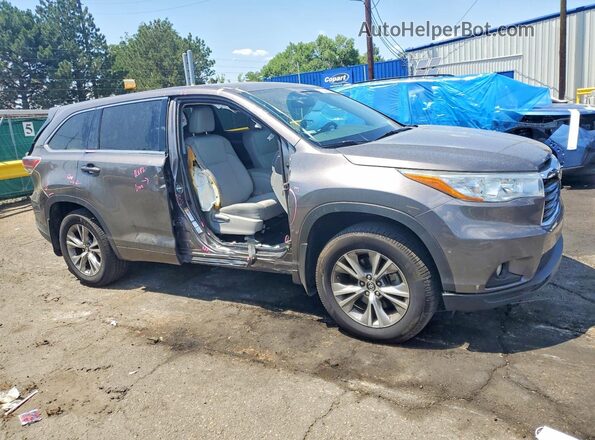 5TDBKRFH3GS340402 2016 TOYOTA HIGHLANDER Gray Przód prawy