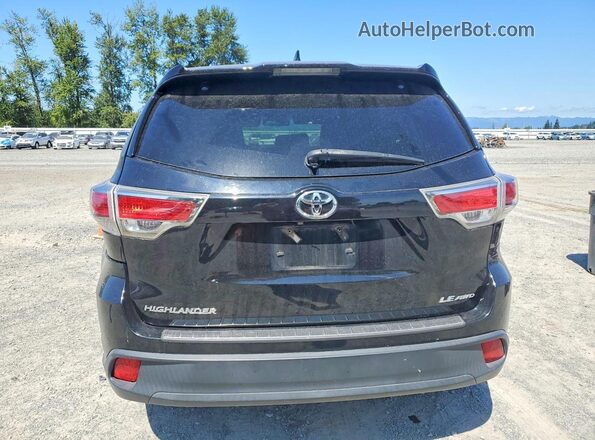 5TDBKRFH4GS280856 2016 TOYOTA HIGHLANDER Black Rear view