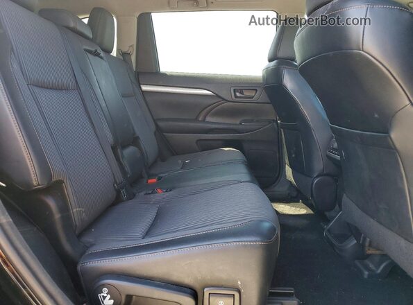 5TDBKRFH4GS280856 2016 TOYOTA HIGHLANDER Black Rear interior view