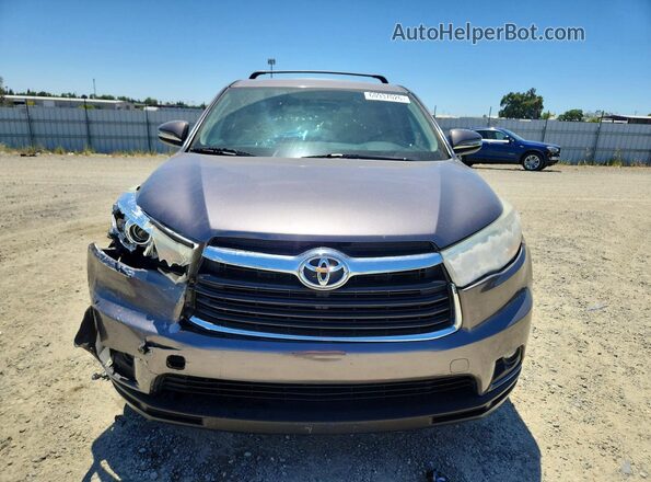 5TDBKRFH5GS227776 2016 TOYOTA HIGHLANDER Gray Դիմացի տեսք