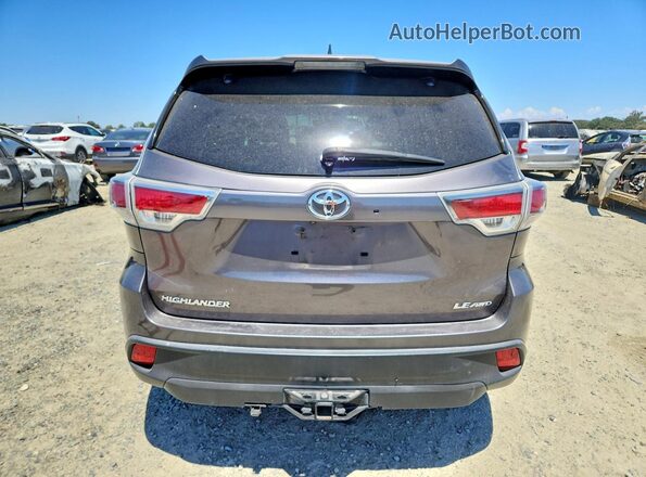 5TDBKRFH5GS227776 2016 TOYOTA HIGHLANDER Gray Հետևի տեսք