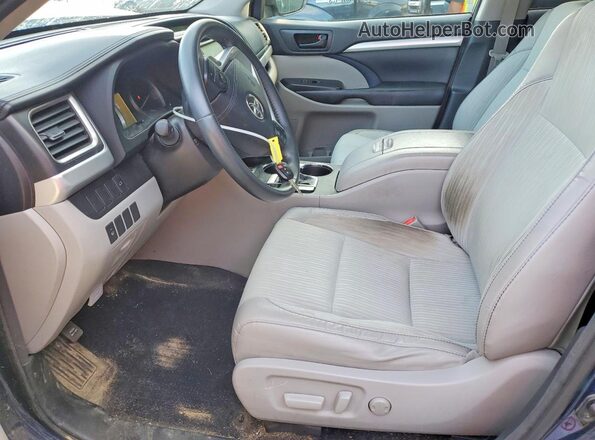 5TDBKRFH7GS314207 2016 TOYOTA HIGHLANDER Blue Vista interior delantera