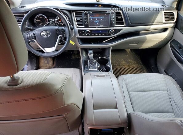 5TDBKRFH7GS314207 2016 TOYOTA HIGHLANDER Blue Vista del salpicadero