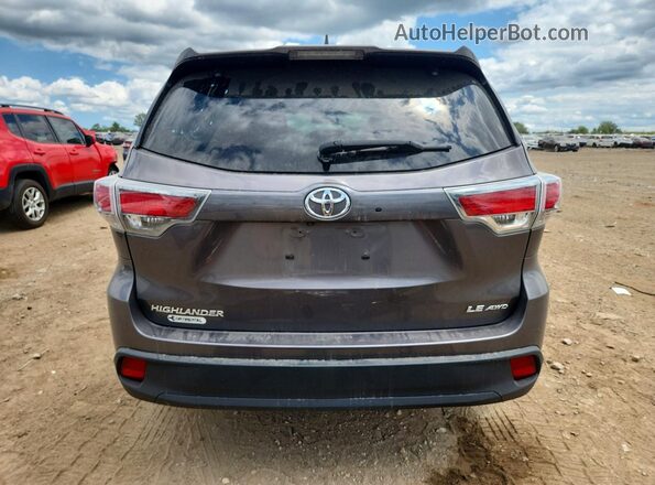 5TDBKRFH7GS355890 2016 TOYOTA HIGHLANDER Gray Հետևի տեսք