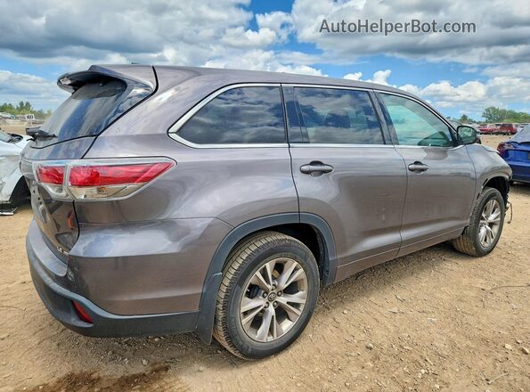 5TDBKRFH7GS355890 2016 TOYOTA HIGHLANDER Gray Հետևի աջ