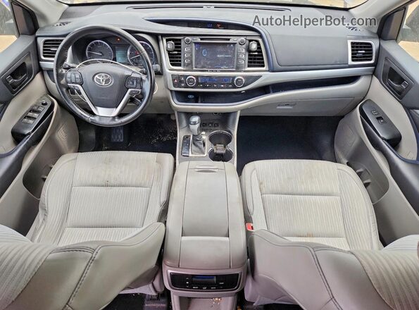 5TDBKRFH7GS355890 2016 TOYOTA HIGHLANDER Gray Առջևի վահանակի տեսք