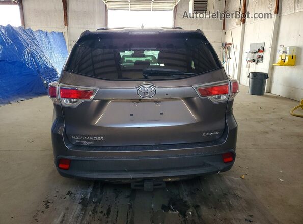 5TDBKRFHXGS293840 2016 TOYOTA HIGHLANDER Серый Вид сзади