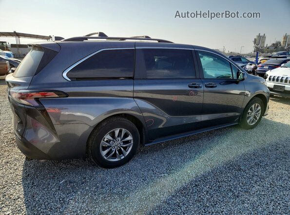 5TDBRKEC0SS247693 2025 TOYOTA SIENNA Gray Задня права чверть
