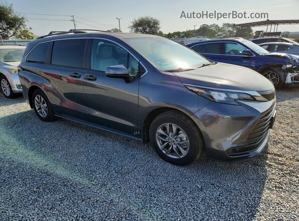 5TDBRKEC0SS247693 2025 TOYOTA SIENNA Gray Передня права чверть