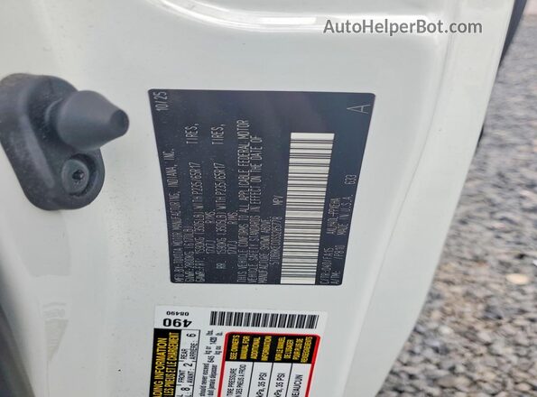 5TDBRKEC0SS285778 2025 TOYOTA SIENNA White Вид наклейки з VIN-кодом