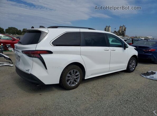 5TDBRKECXNS076505 2022 TOYOTA SIENNA White უკანა მარჯვენა