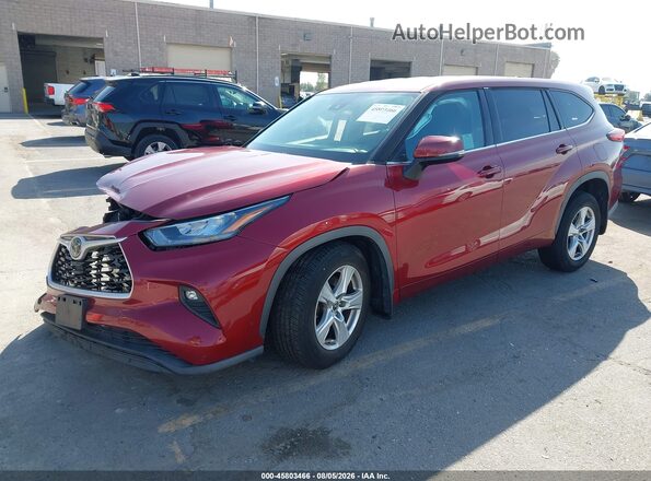 5TDBZRBH1LS510252 2020 TOYOTA HIGHLANDER Red Przód lewy