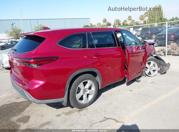 5TDBZRBH1LS510252 2020 TOYOTA HIGHLANDER Red Tył prawy