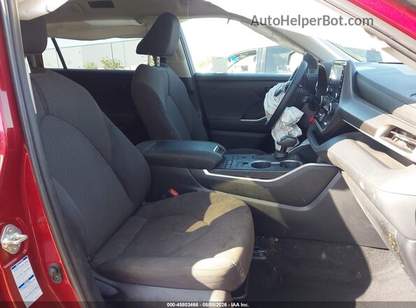 5TDBZRBH1LS510252 2020 TOYOTA HIGHLANDER Red Widok wnętrza z przodu