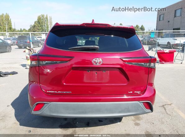 5TDBZRBH1LS510252 2020 TOYOTA HIGHLANDER Red 