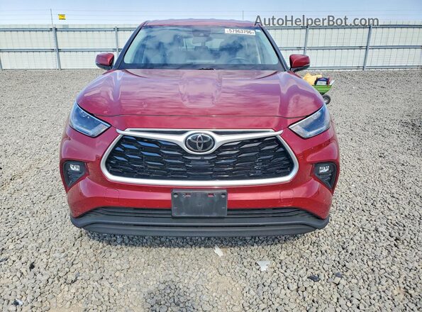 5TDBZRBH1MS547626 2021 TOYOTA HIGHLANDER Red Դիմացի տեսք