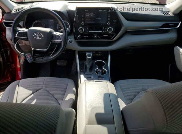 5TDBZRBH1MS547626 2021 TOYOTA HIGHLANDER Red Առջևի վահանակի տեսք