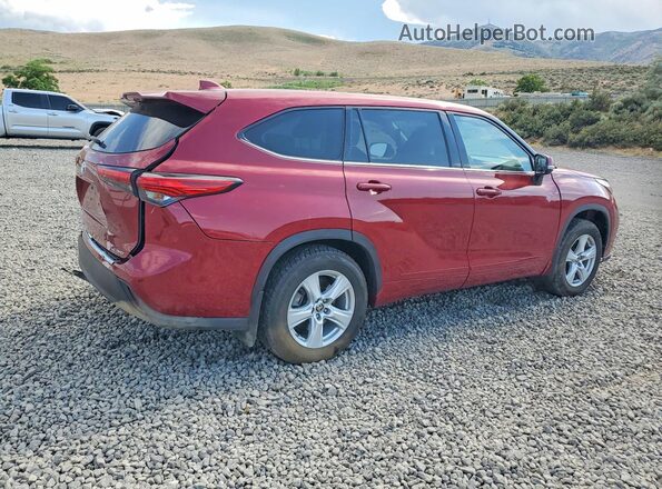 5TDBZRBH1MS547626 2021 TOYOTA HIGHLANDER Red Հետևի աջ