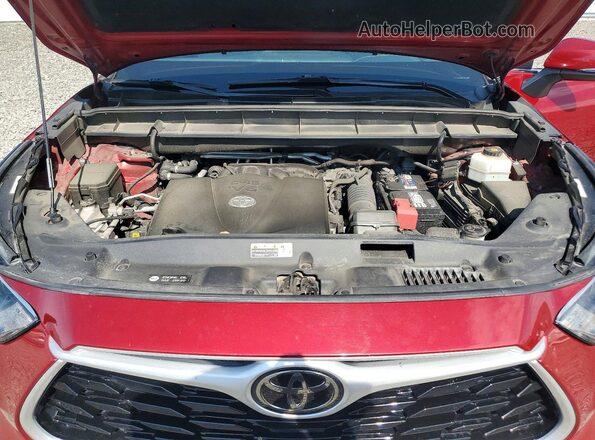 5TDBZRBH1MS547626 2021 TOYOTA HIGHLANDER Red Շարժիչի բաժամունքի տեսք