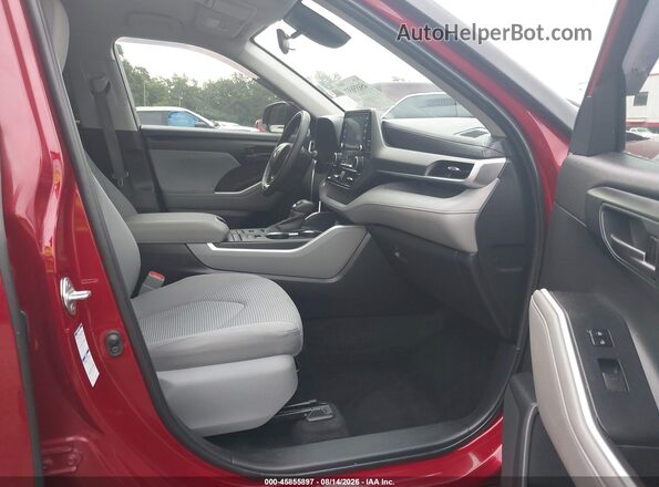 5TDBZRBH2LS025666 2020 TOYOTA HIGHLANDER Red Widok wnętrza z przodu