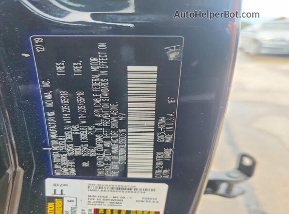 5TDBZRBH3LS500516 2020 TOYOTA HIGHLANDER Black 360 interior view
