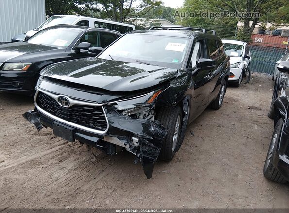 5TDBZRBH3LS520085 2020 TOYOTA HIGHLANDER Black Առջևի ձախ երեք քառորդ տեսարան