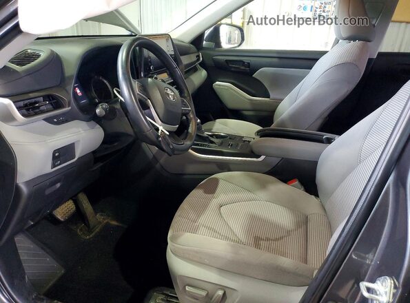 5TDBZRBH3NS231954 2022 TOYOTA HIGHLANDER Silver Widok wnętrza z przodu