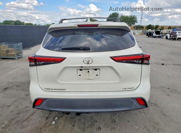 5TDBZRBH6LS050781 2020 TOYOTA HIGHLANDER White Вид ззаду