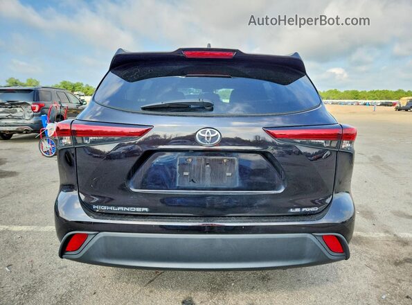 5TDBZRBH6NS190820 2022 TOYOTA HIGHLANDER Black Rear view