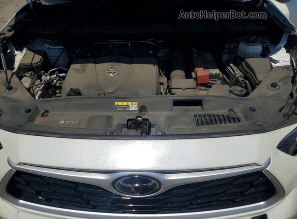 5TDBZRBH8MS530192 2021 TOYOTA HIGHLANDER White ძრავის განყოფილების ხედი