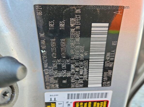 5TDBZRBH8MS550605 2021 TOYOTA HIGHLANDER Silver Widok naklejki z numerem VIN