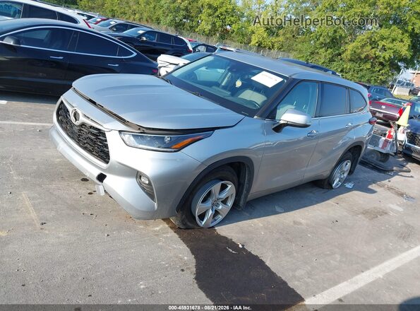 5TDBZRBH9MS559443 2021 TOYOTA HIGHLANDER Silver Przód lewy