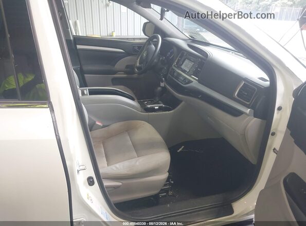 5TDBZRFH0HS366078 2017 TOYOTA HIGHLANDER White Սալոնի դիմացի տեսք