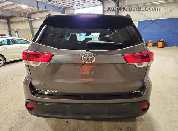 5TDBZRFH0KS942632 2019 TOYOTA HIGHLANDER Gray უკანა ხედი