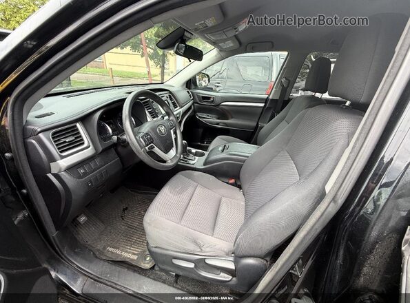 5TDBZRFH1JS883847 2018 TOYOTA HIGHLANDER Black წინა სალონის ხედი
