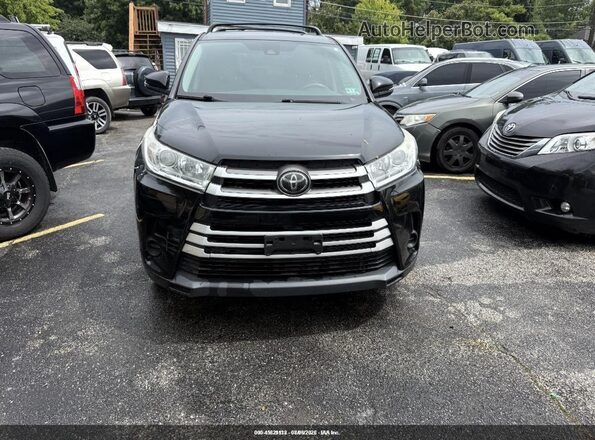 5TDBZRFH1JS883847 2018 TOYOTA HIGHLANDER Black წინა პანელის ხედი