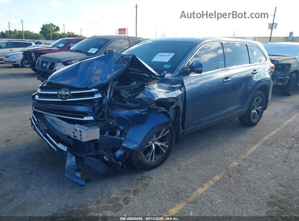 5TDBZRFH3HS473013 2017 TOYOTA HIGHLANDER Blue Передня ліва чверть