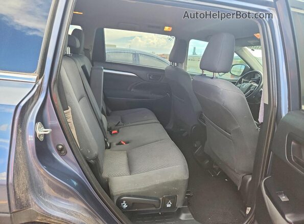 5TDBZRFH3KS965130 2019 TOYOTA HIGHLANDER Blue Vista interior trasera