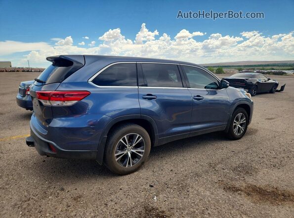 5TDBZRFH3KS965130 2019 TOYOTA HIGHLANDER Blue Trasero derecho