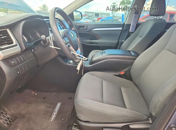 5TDBZRFH3KS965130 2019 TOYOTA HIGHLANDER Blue Vista interior delantera