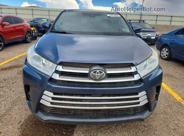 5TDBZRFH3KS965130 2019 TOYOTA HIGHLANDER Blue Vista frontal