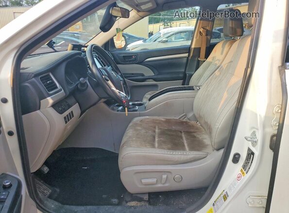 5TDBZRFH4HS452610 2017 TOYOTA HIGHLANDER Белый Вид салона спереди