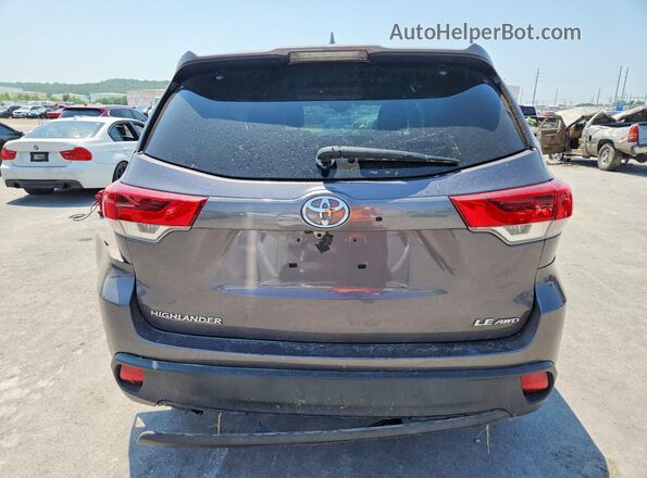 5TDBZRFH4KS954640 2019 TOYOTA HIGHLANDER Charcoal Հետևի տեսք