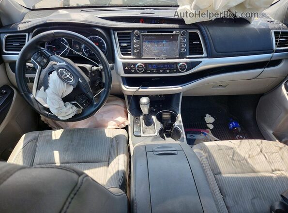 5TDBZRFH4KS954640 2019 TOYOTA HIGHLANDER Charcoal Առջևի վահանակի տեսք
