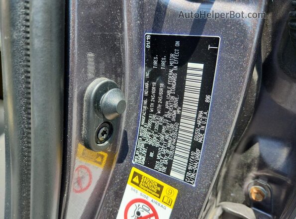 5TDBZRFH4KS954640 2019 TOYOTA HIGHLANDER Charcoal VIN կոդի պիտակի տեսք