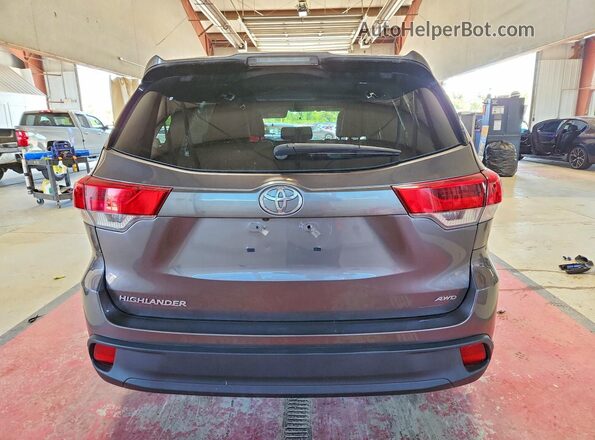 5TDBZRFH6KS950430 2019 TOYOTA HIGHLANDER Gray უკანა ხედი