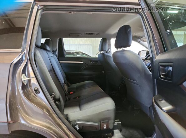 5TDBZRFH6KS950430 2019 TOYOTA HIGHLANDER Gray უკანა სალონის ხედი