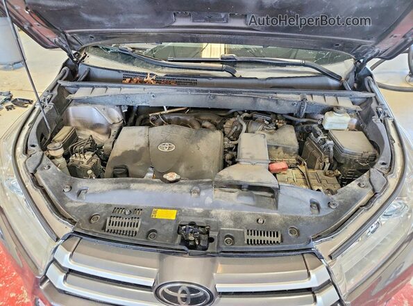 5TDBZRFH6KS950430 2019 TOYOTA HIGHLANDER Gray ძრავის განყოფილების ხედი