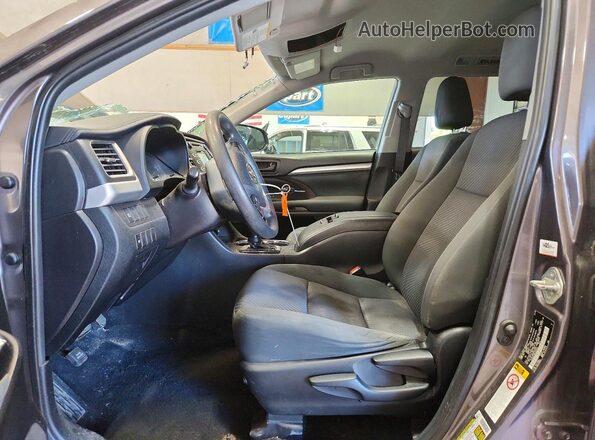 5TDBZRFH6KS950430 2019 TOYOTA HIGHLANDER Gray წინა სალონის ხედი